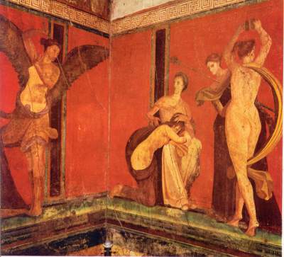 Fische in der Villa dei Misteri, Pompeji
